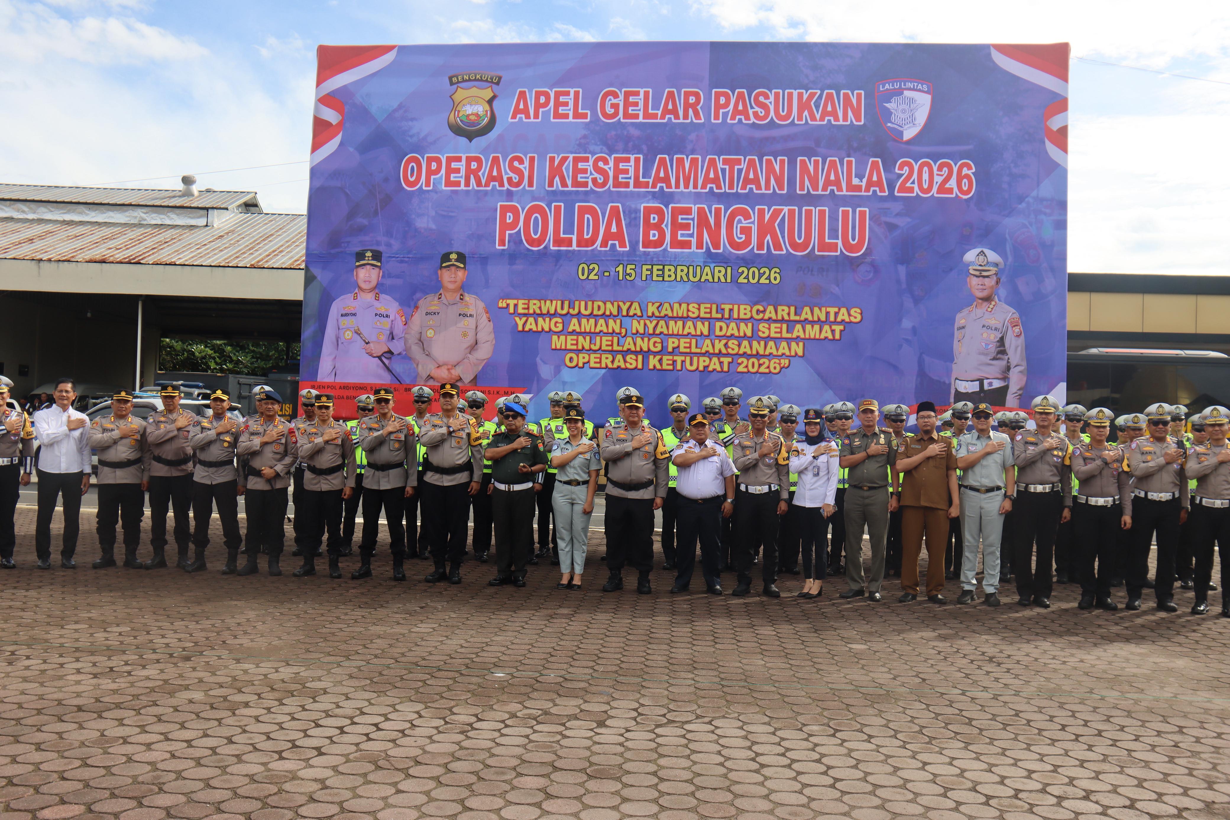 Operasi Keselamatan Nala 2026 Dimulai, Cek 9 Sasaran Tilang Polda Bengkulu