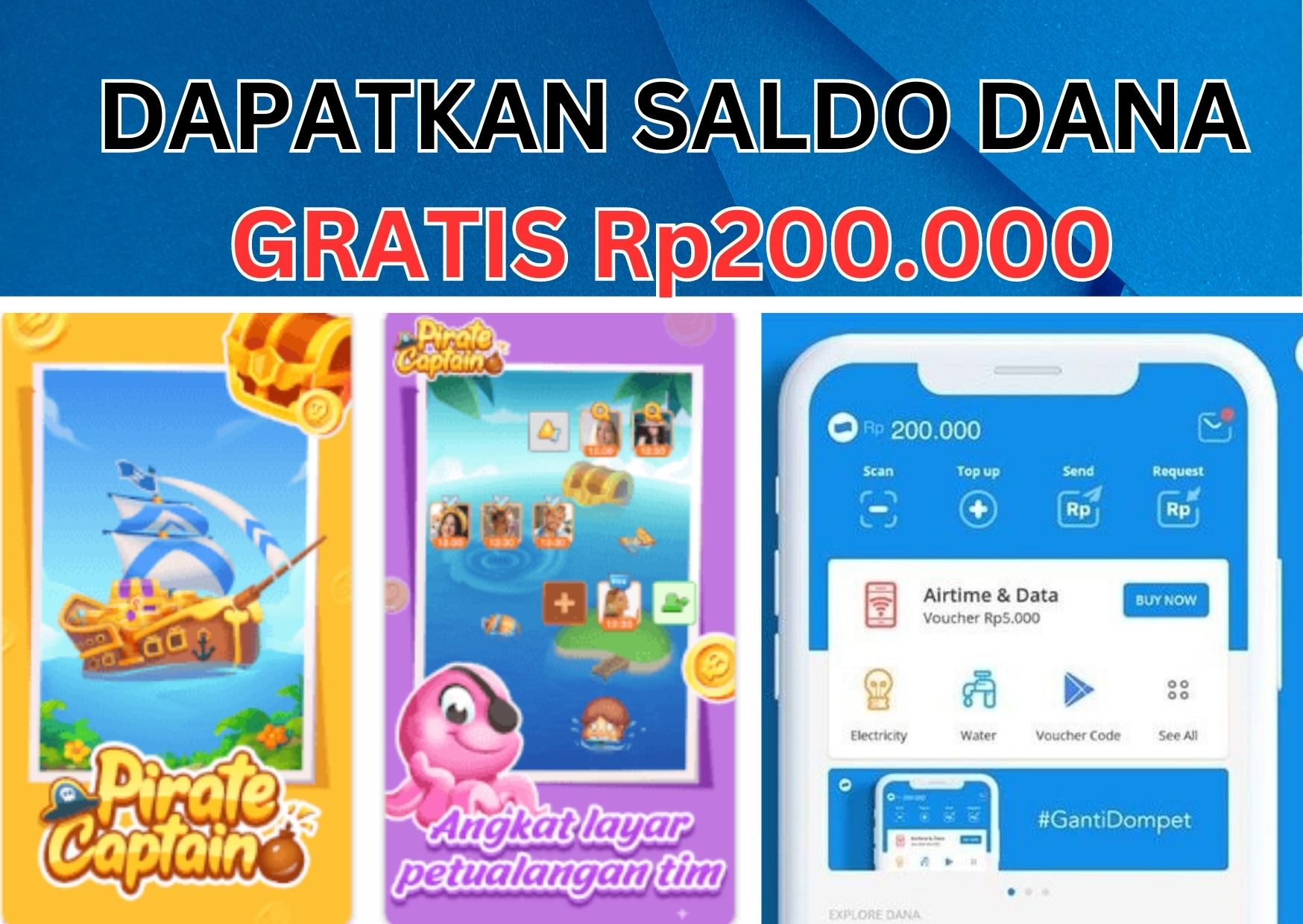 Terbukti Membayar! Dapatkan Saldo DANA Gratis Rp200.000 dari Aplikasi Pirate Captain
