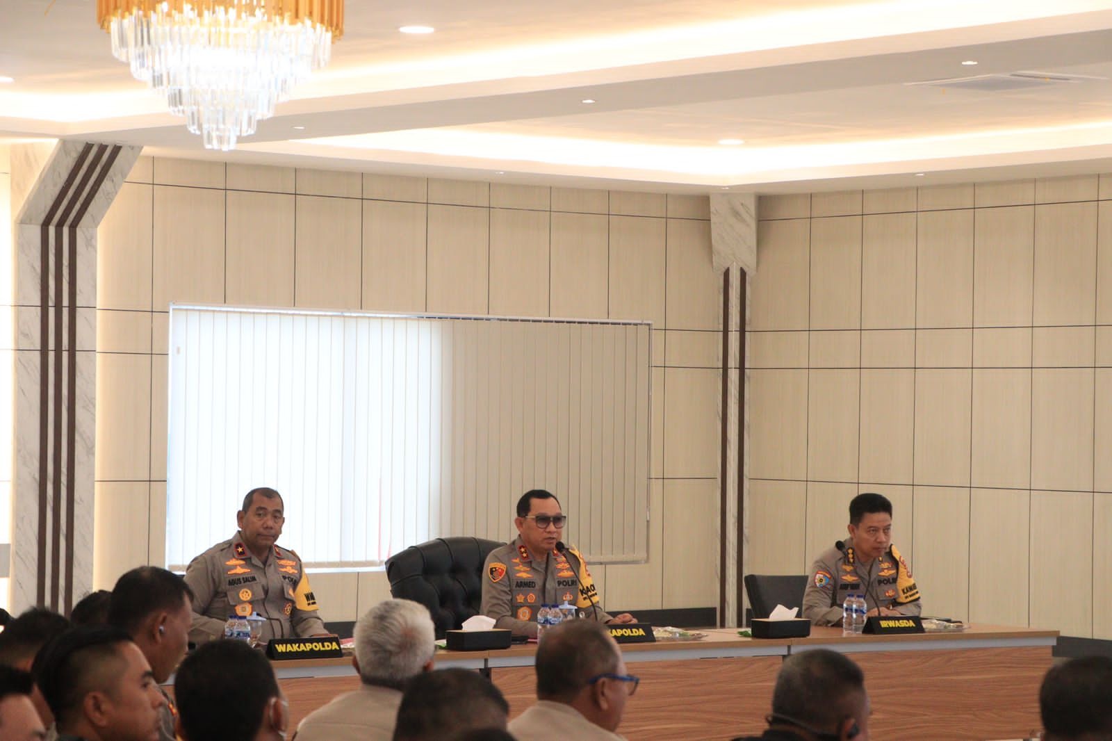 Waspada Gangguan Pasca Pemilu, Kapolda Bengkulu Gelar Rapat Rencana Kontijensi Aman Nusa-1 2024 Bersama PJU 