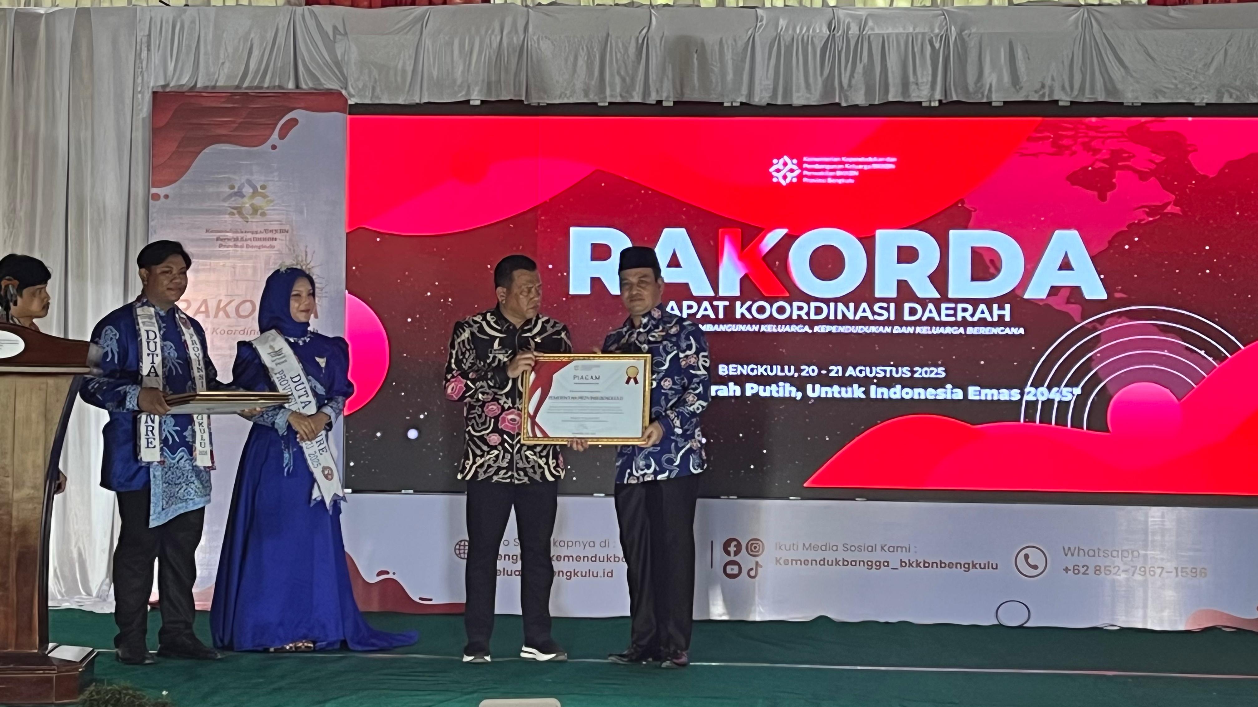 Perkuat  Sinergi Menuju Indonesia Emas 2045 Lewat Rakorda Bangga Kencana Provinsi Bengkulu