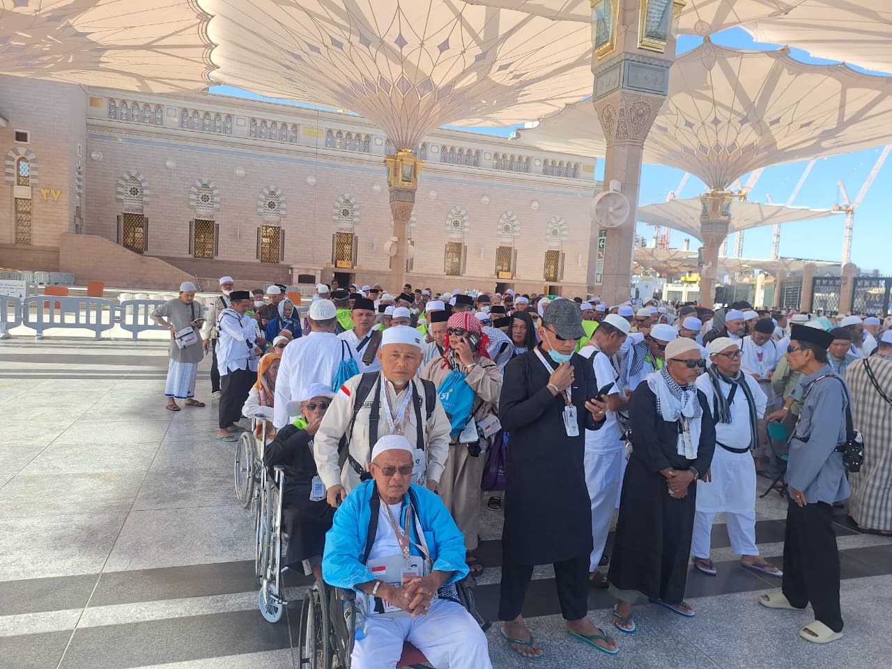 Antisipasi Kelelahan, Petugas Siapkan Kursi Roda bagi Jamaah Haji Bengkulu Selatan di Madinah