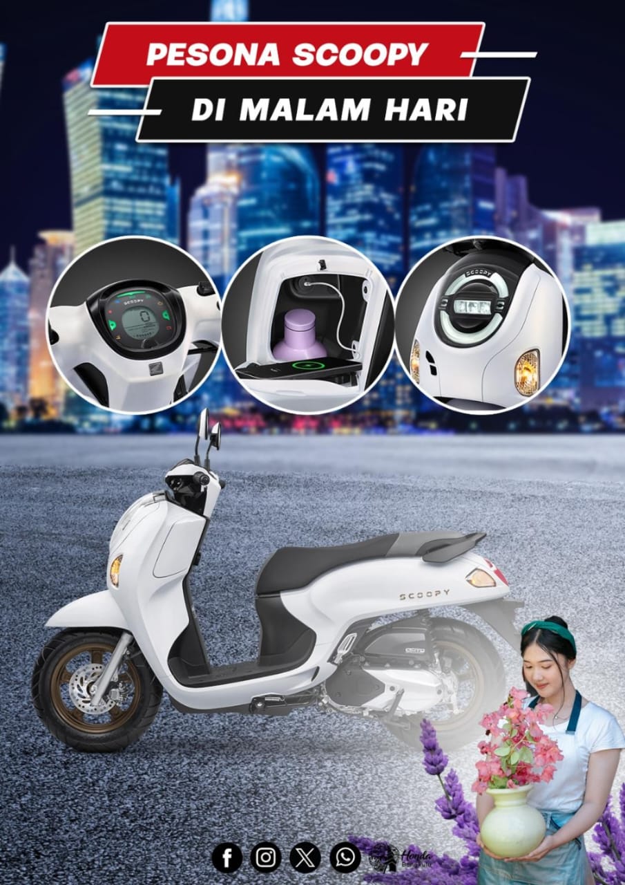 Kaum Gen Z Wajib Punya Honda Scoopy, Pesonanya di Malam Hari Bikin Stylish dan Mencuri Perhatian