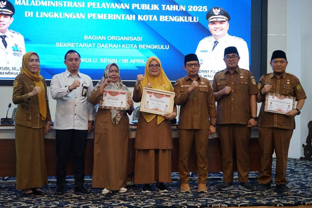 Pemkot Bengkulu Raih Predikat Tertinggi Pelayanan Publik dari Ombudsman RI