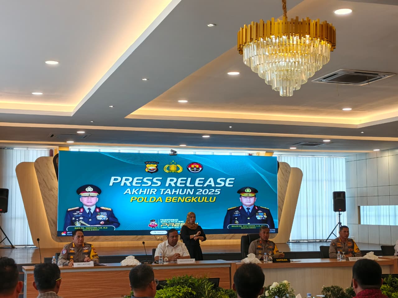 Press Release Akhir Tahun 2025, Polda Bengkulu Ungkap Ribuan Perkara dan Selamatkan Rp3,5 Miliar Uang Negara