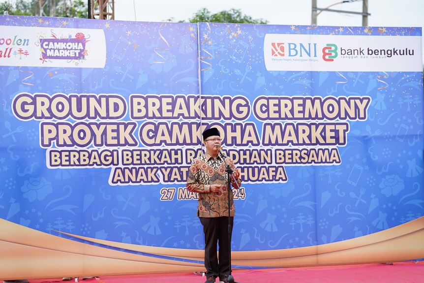 Gelar Upacara Ground Breaking, Gubernur Rohidin Mendorong UMKM Bengkulu Dengan Hadirkan Camkoha Market