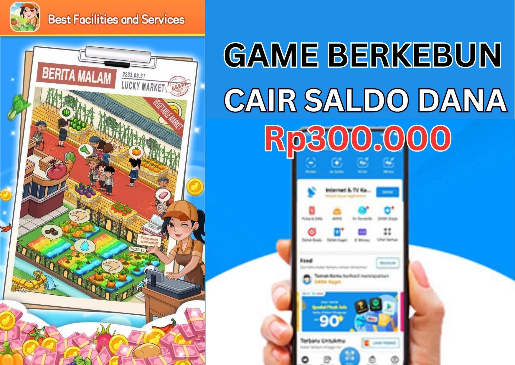 Dapatkan Saldo DANA Gratis Rp300.000 Tiap Hari! Caranya Main Game Berkebun