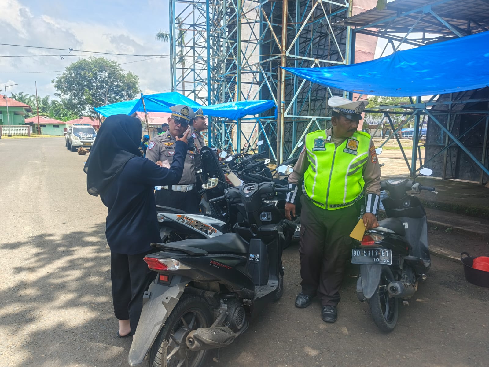 Satlantas Polresta Bengkulu Razia di Jalan Cendana, Knalpot Brong Jadi Target