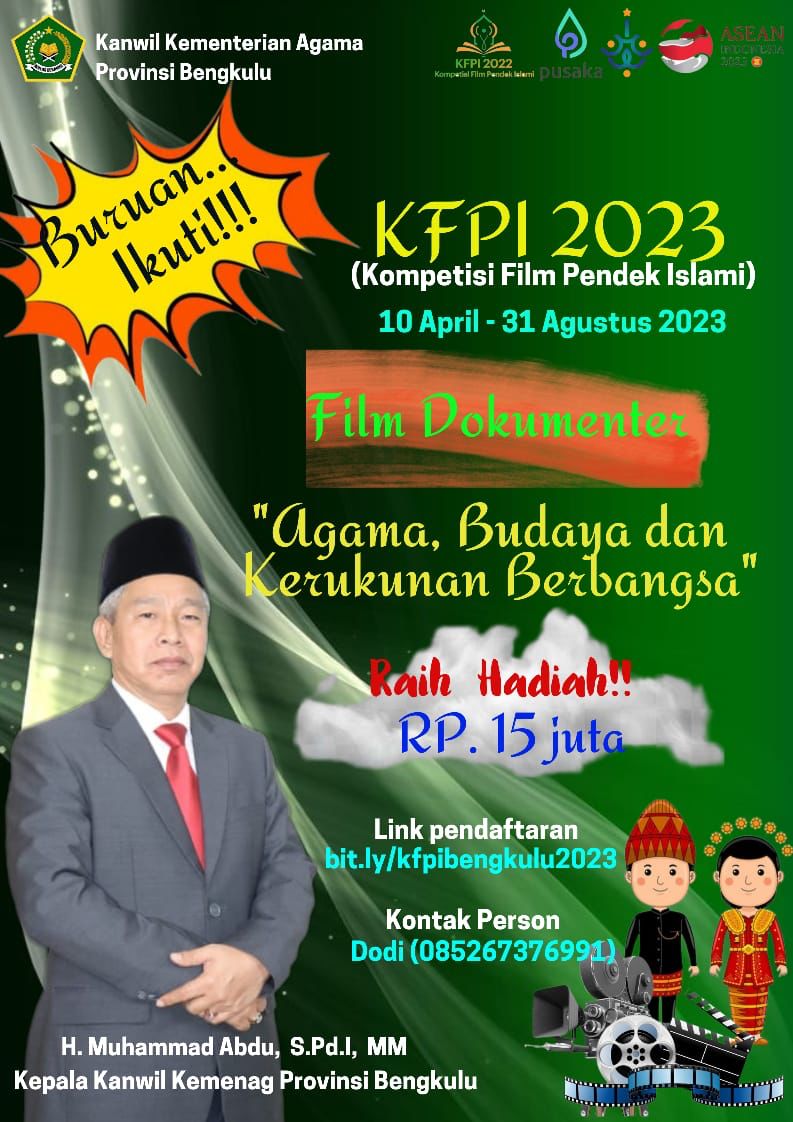 Lomba Film Dokumenter Kemenag Prov Bengkulu Diperpanjang, Rebut Hadiahnya Rp 15 Juta