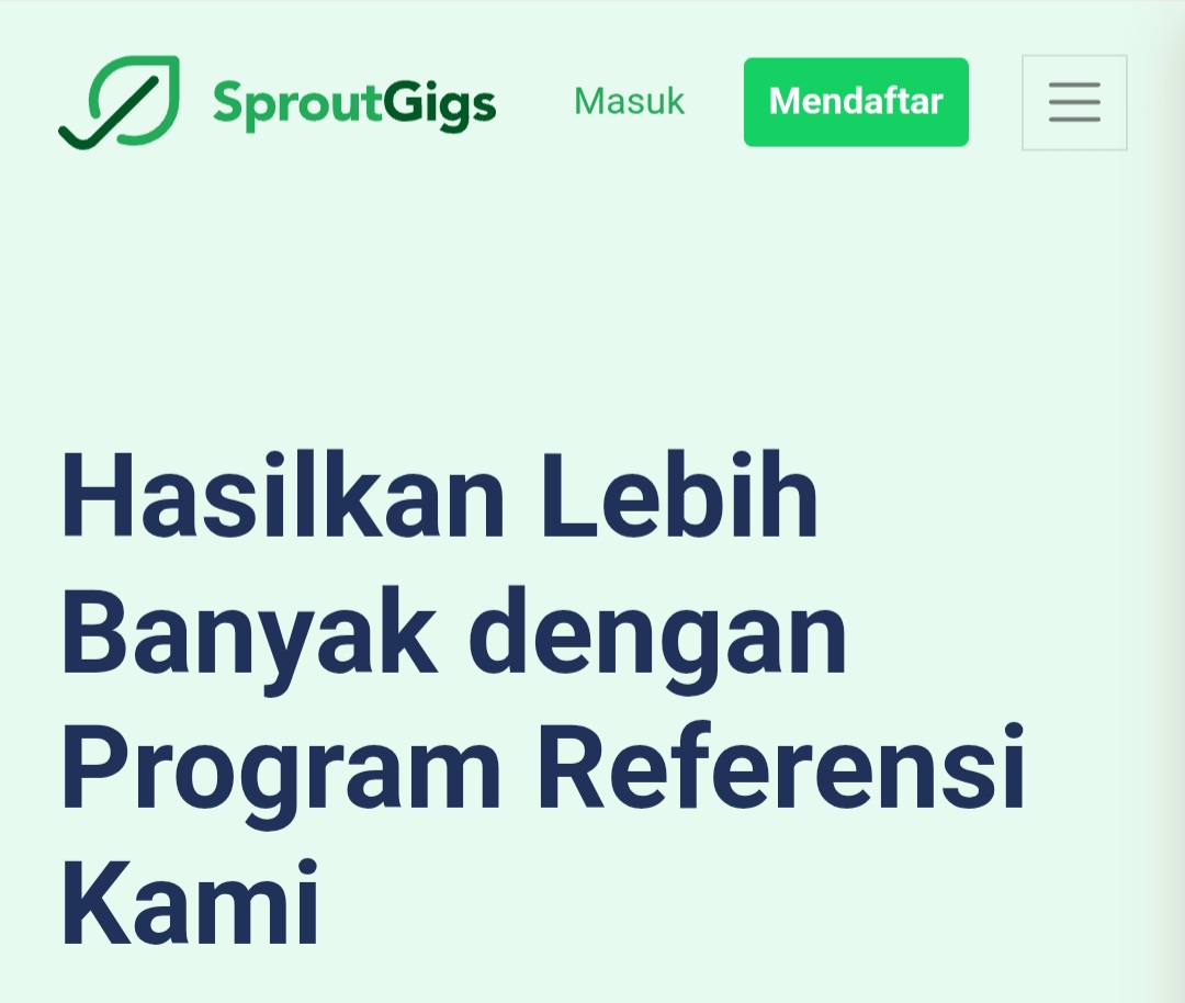 Bagikan Link Referensi, Dapatkan Saldo DANA Gratis Hingga Rp5.400.000 di SproutGigs