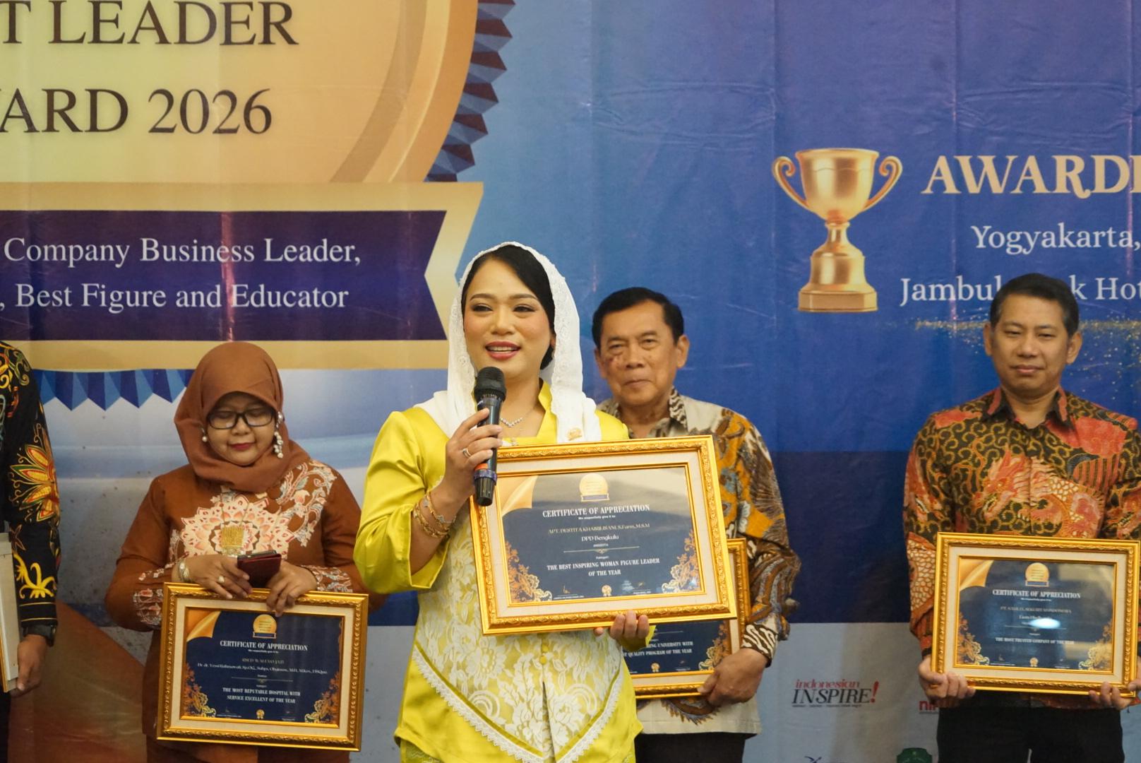 Destita Khairilisani, Tokoh Perempuan Bengkulu Dinobatkan sebagai Figur Perempuan Inspiratif Nasional 2026