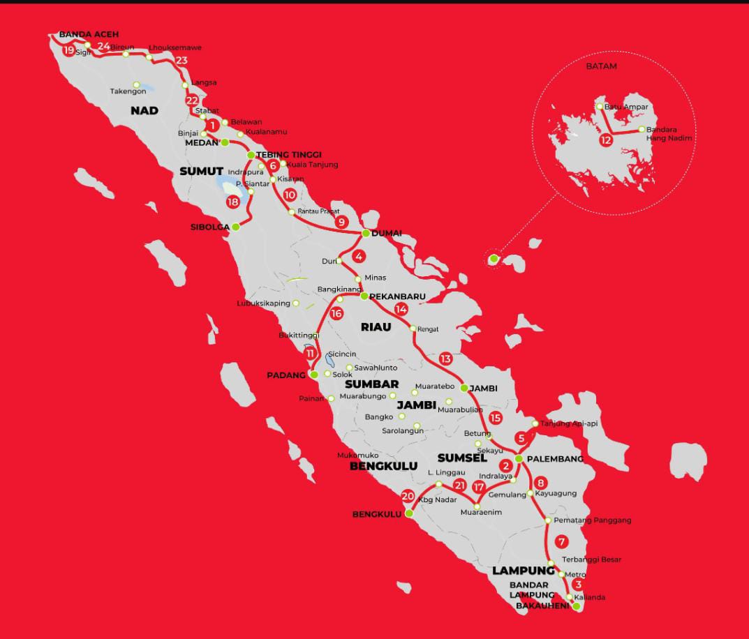 Persiapan Mudik Lebaran 2023, Catat Ini 25 Lokasi Rest Area Jalan Tol Trans Sumatera