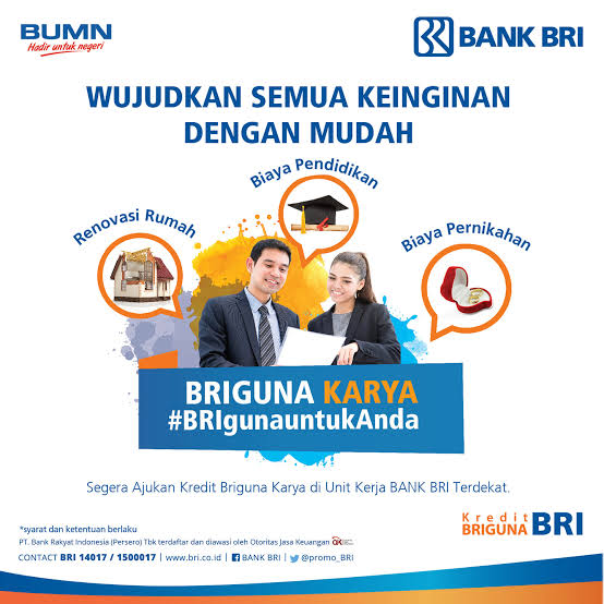 Pinjaman KTA BRI, Briguna Karya Limit Pinjaman Tak Terbatas Tenor 15 Tahun, Ini Syarat Pengajuannya