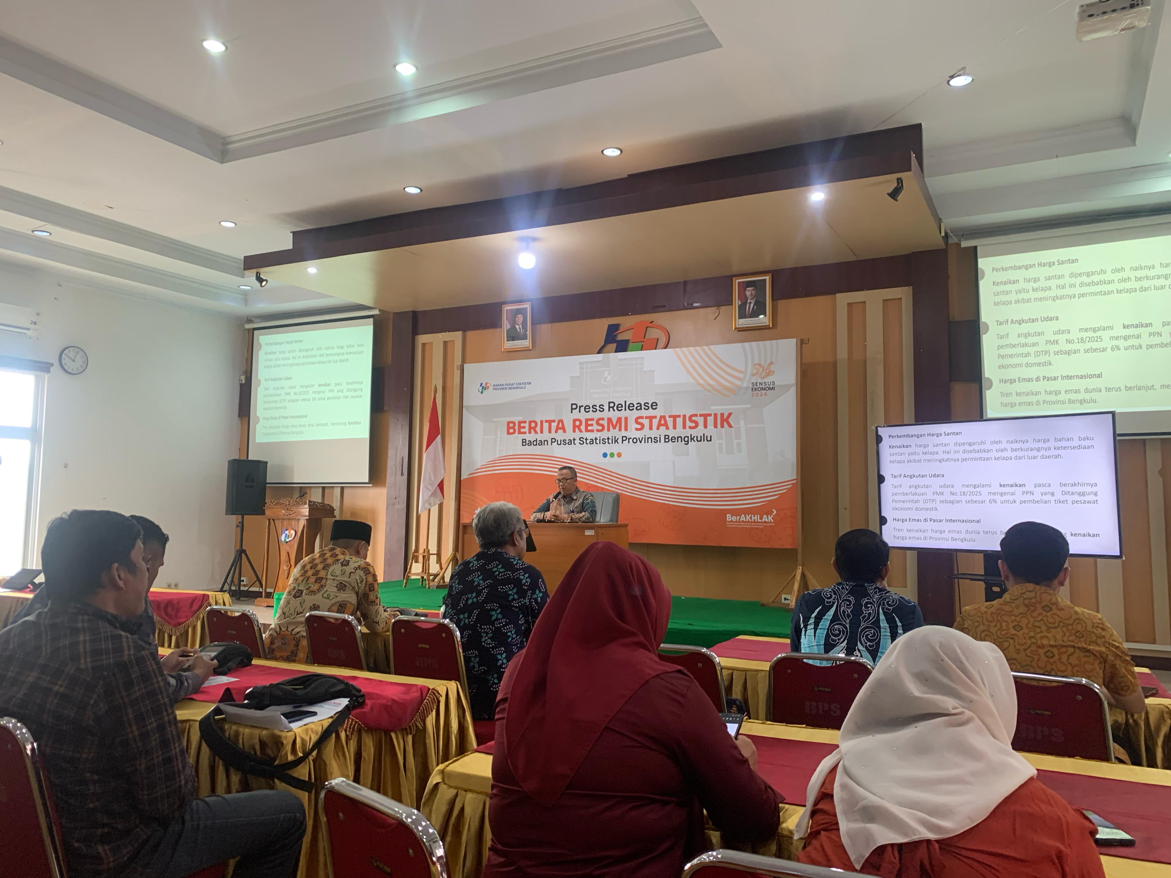 Inflasi Bengkulu April 2025 Capai 0,96 Persen, Emas Perhiasan Jadi Penyumbang Utama