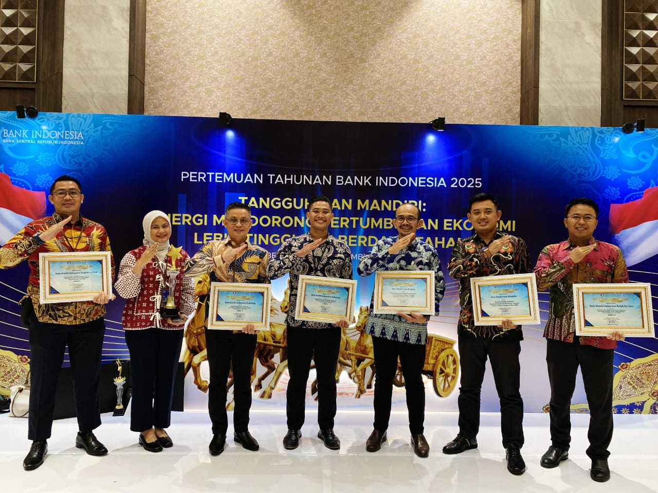 Bank Mandiri Bengkulu Borong Penghargaan di Pertemuan Tahunan Bank Indonesia 2025