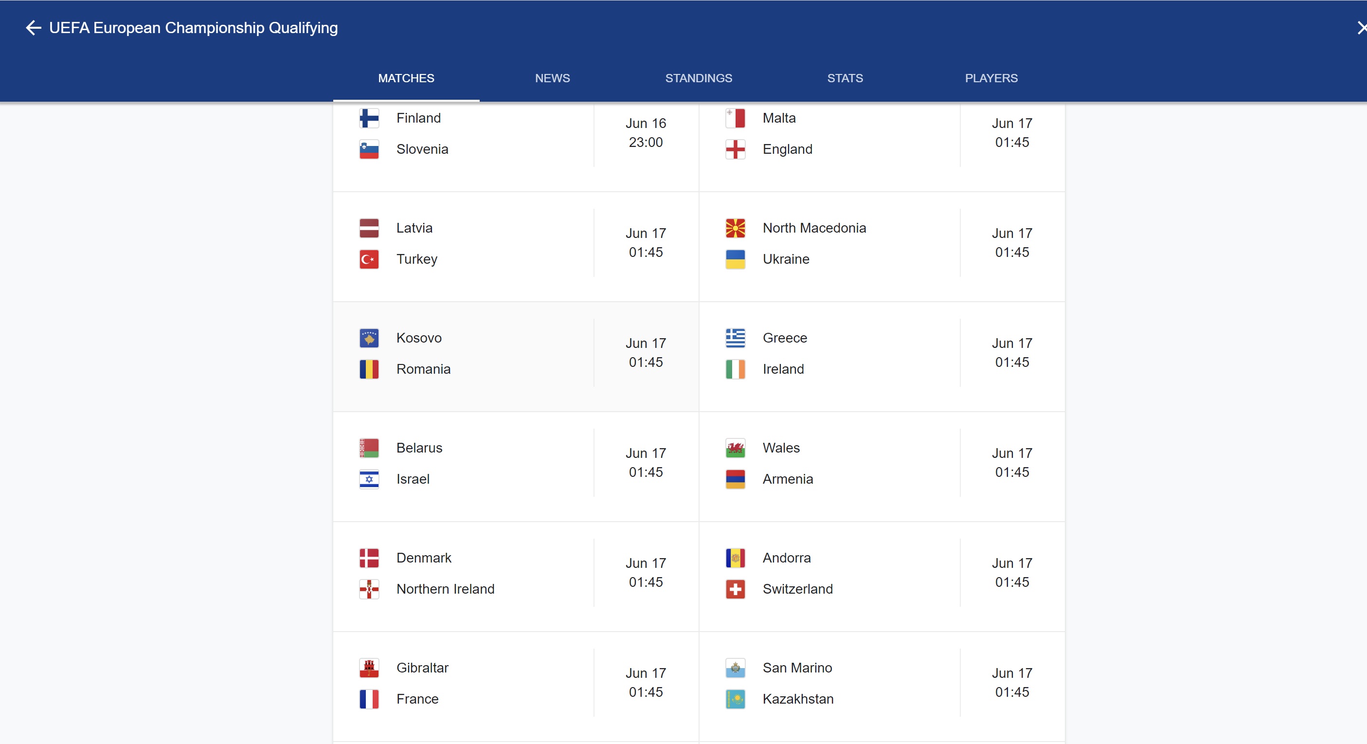 Hasil Lengkap Pertandingan dan Klasemen Grup Kualifikasi Euro 2024 Matchday 2