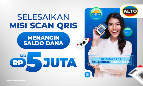 Selesaikan Misi Scan QRIS, Menangkan Saldo DANA Sampai Dengan Rp5 Juta