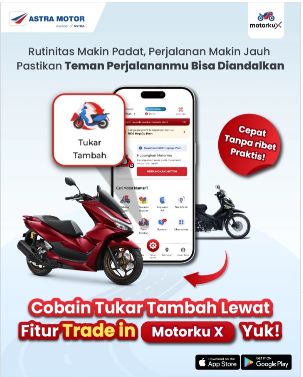 Tukar Tambah Motor Kini Lebih Mudah Lewat Fitur Trade In MotorKu X