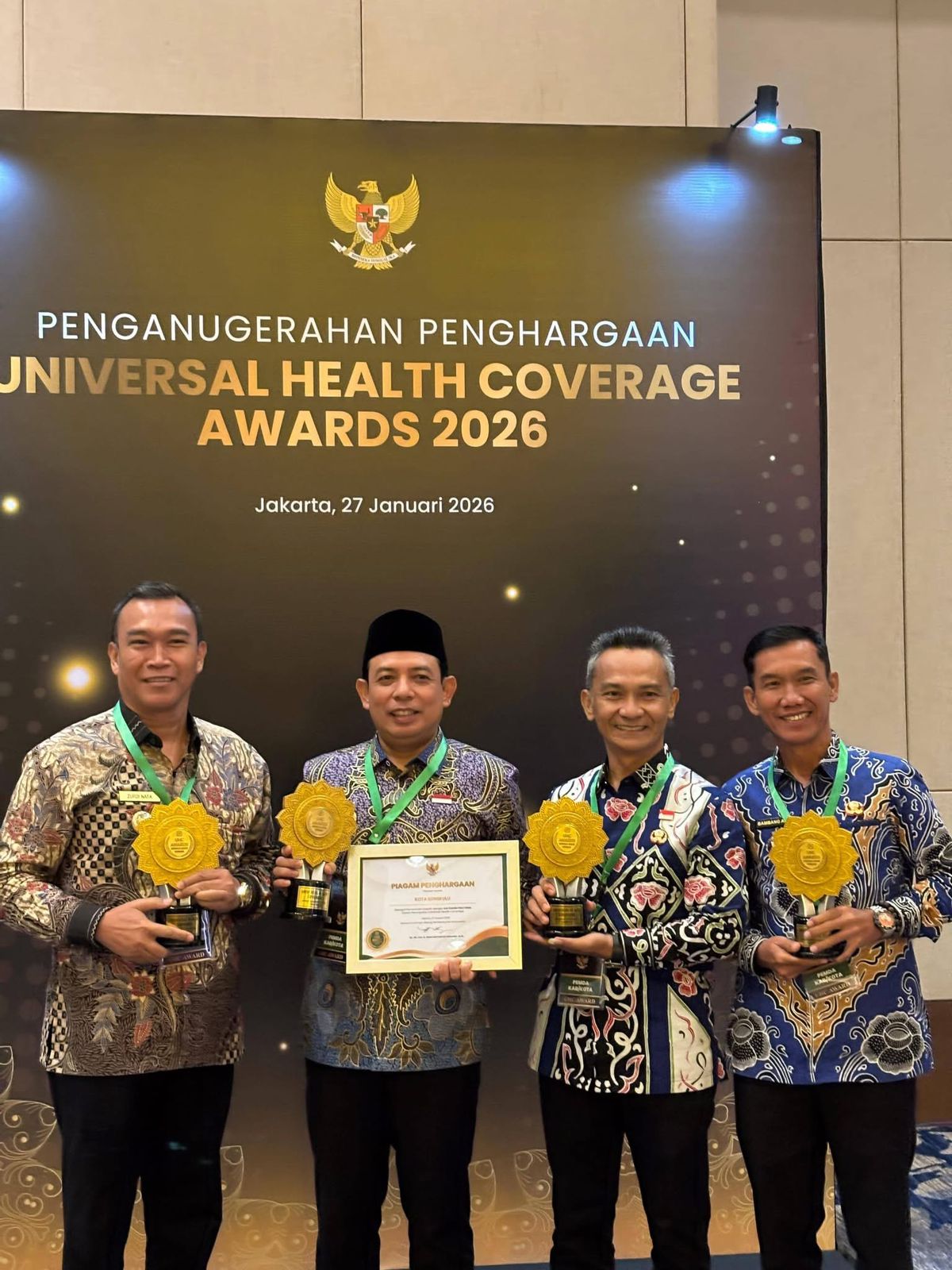 Raih UHC Award 2026, Jaminan Kesehatan Kota Bengkulu Capai 103,5 Persen