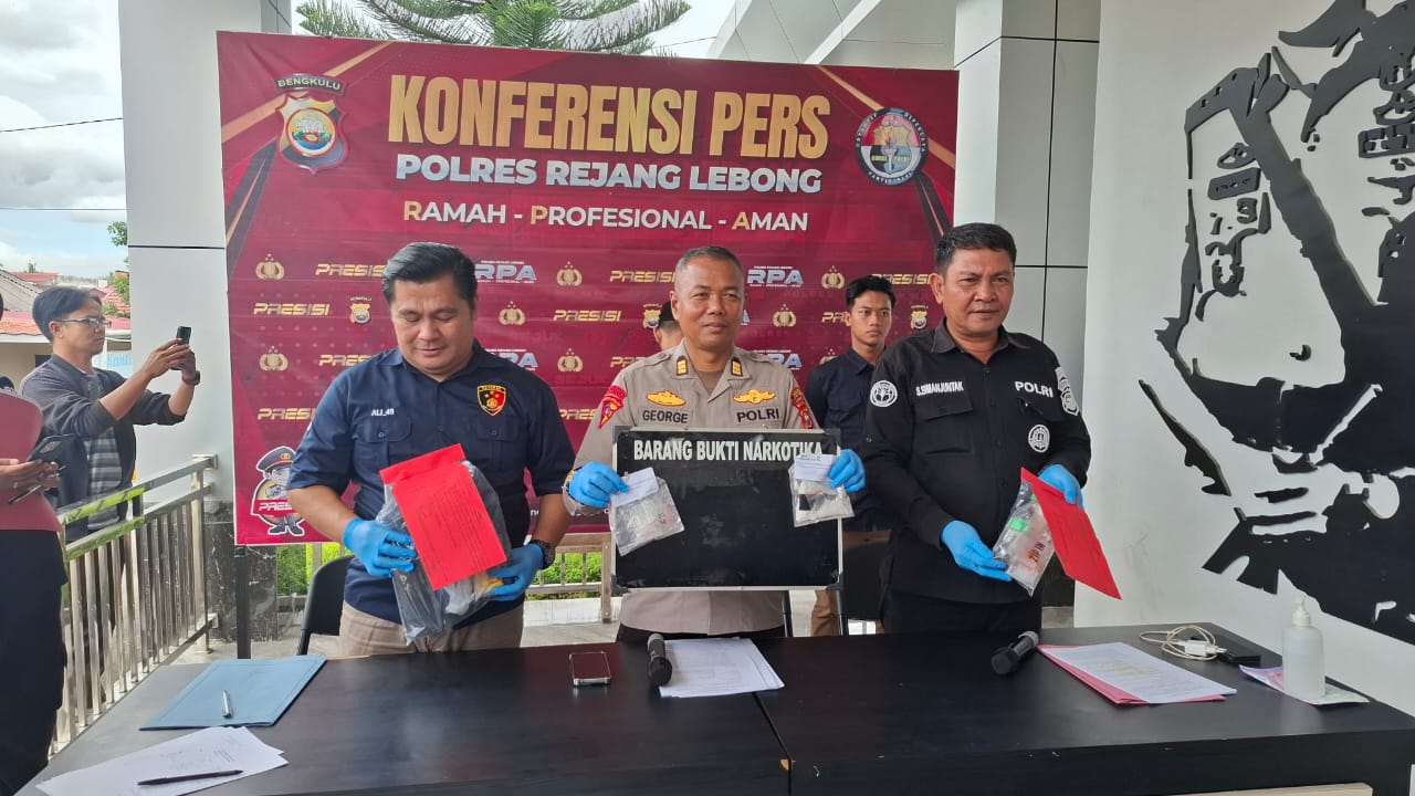 Pengedar Sabu Ditangkap di Rejang Lebong, Polisi Sita 17 Gram Barang Bukti dari Dua Lokasi