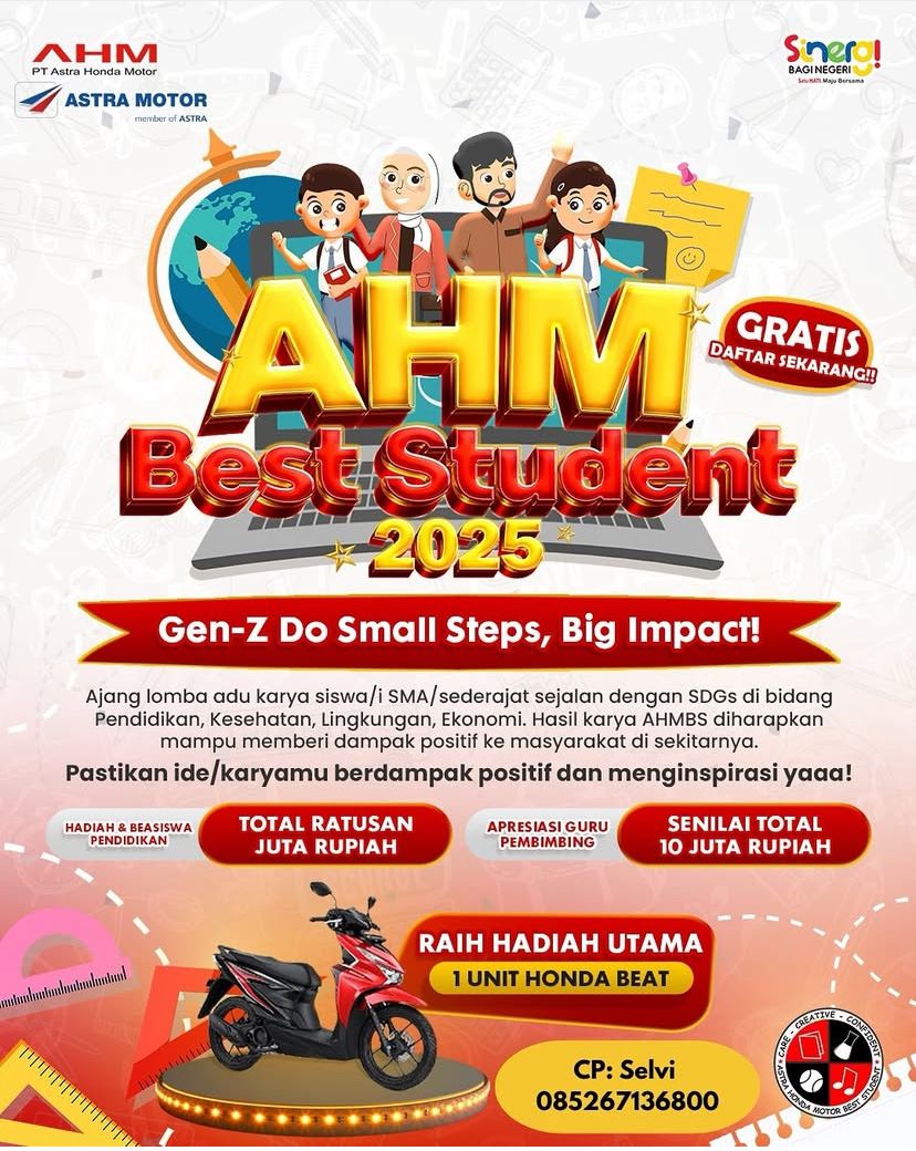 Astra Honda Motor Gelar AHM Best Student 2025, Tantang Siswa Gen Z Ciptakan Karya Berdampak Besar