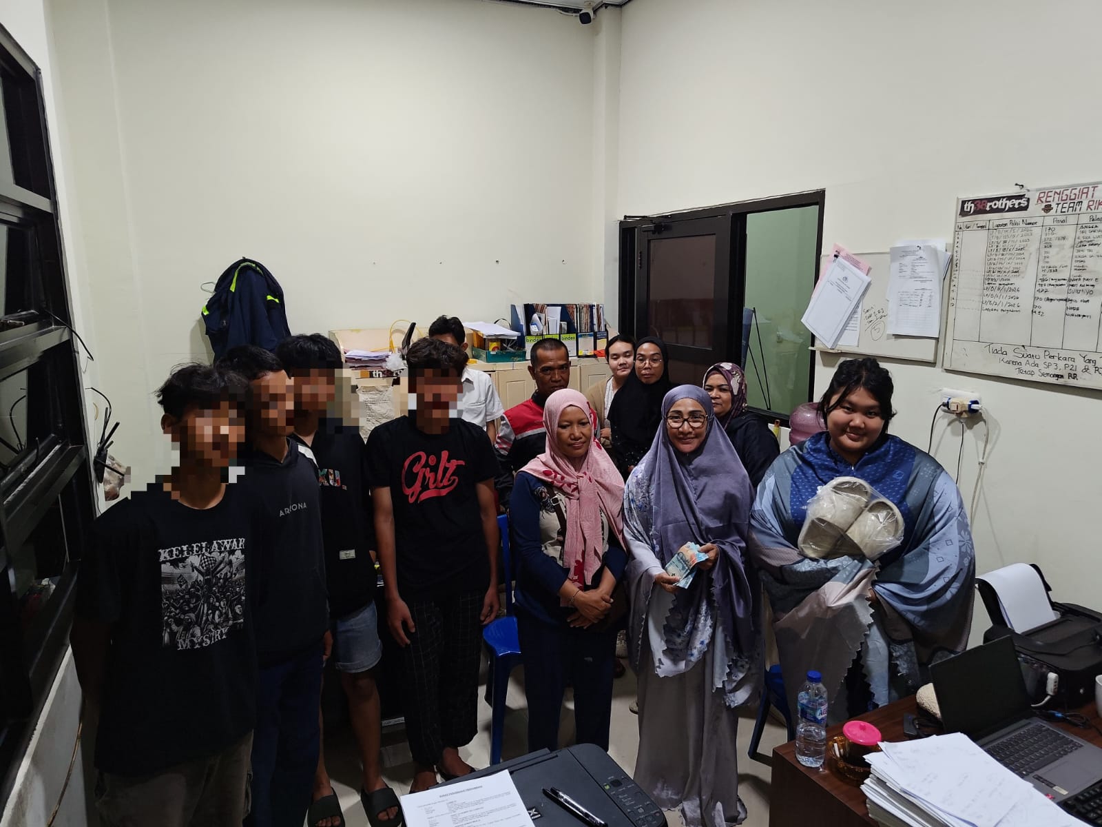 Empat Remaja Terduga Pencurian Dipulangkan ke Orang Tua, Kapolsek Ratu Agung Tekankan Pembinaan