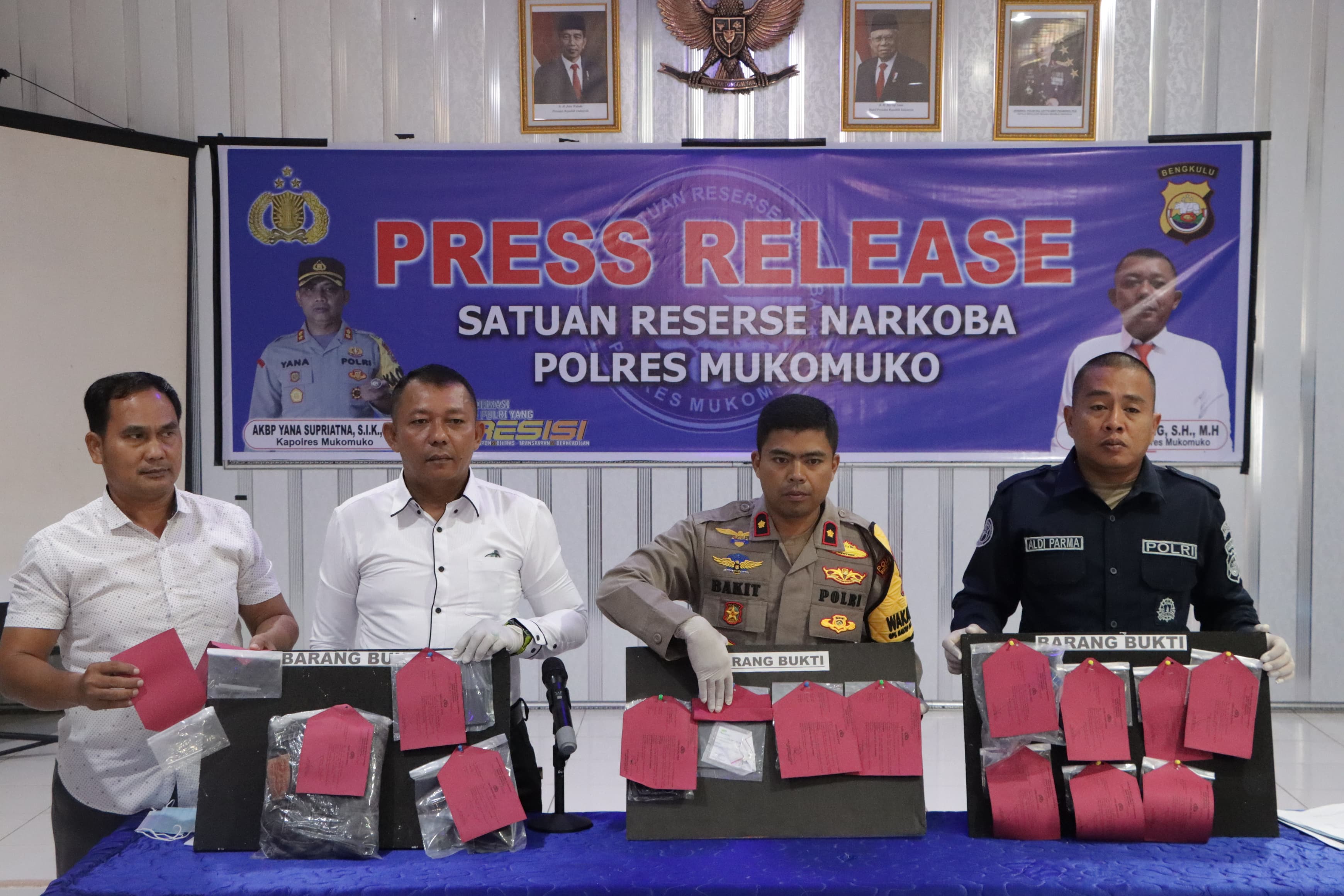 Polres Mukomuko Tangkap 3 Tersangka Pengguna Narkoba dalam Operasi Antik, Ada ASN dan Operator Alat Berat