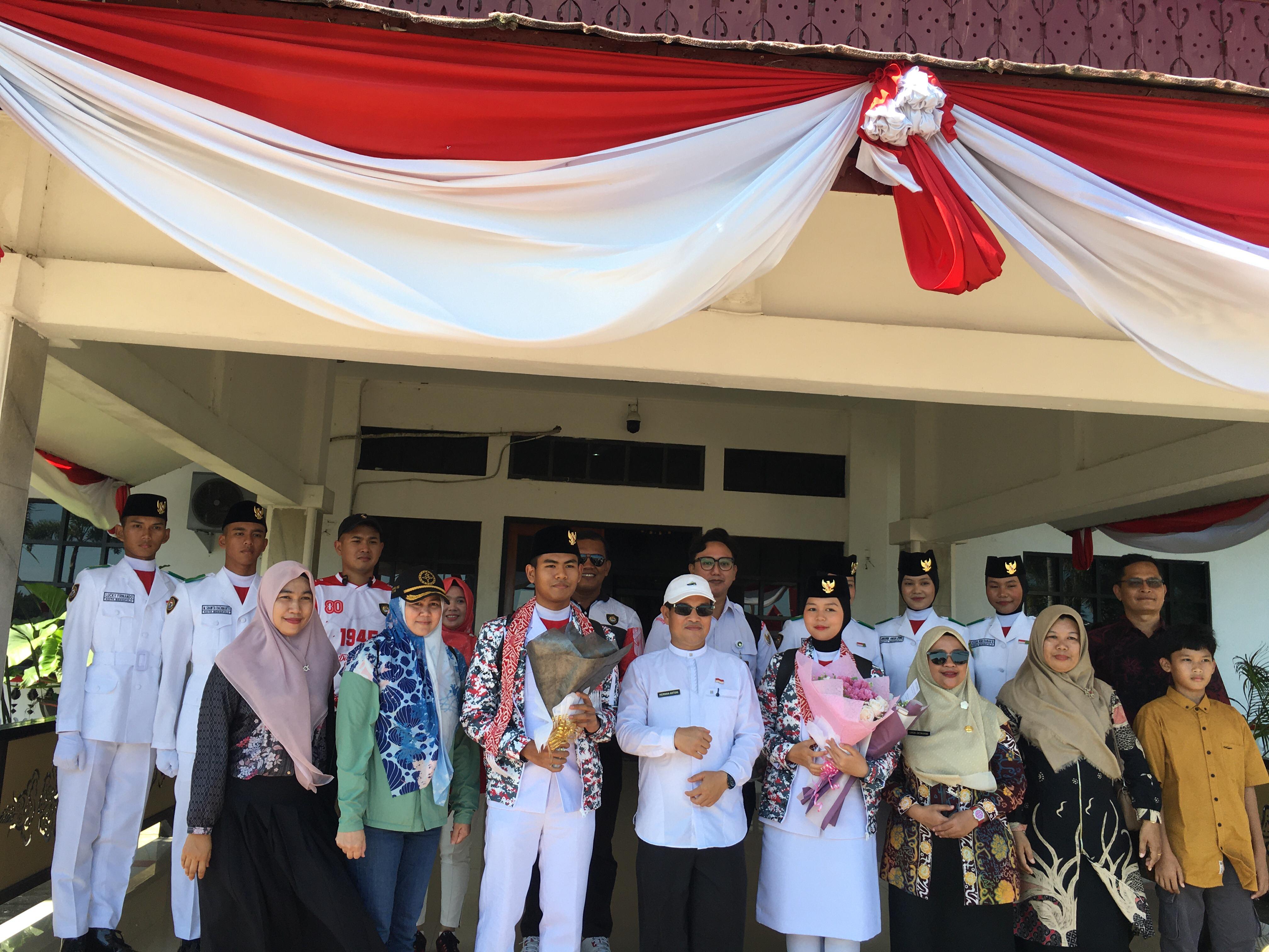 Pemprov Bengkulu Sambut Kepulangan Dua Paskibraka Nasional