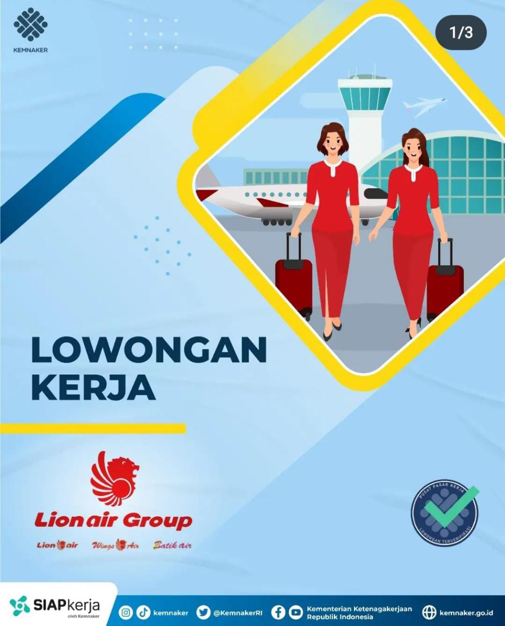 Pengen Kerja di Lion Air, Segera Daftar, Mungkin Ini Kesempatanmu