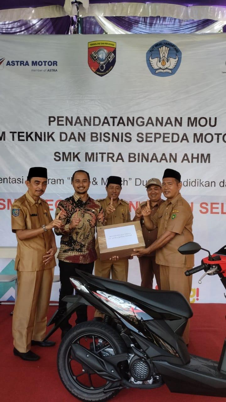 Astra Motor Bengkulu Resmikan SMKN 5 Bengkulu Selatan Sebagai SMK Mitra Binaan AHM Ke-12 di Provinsi Bengkulu