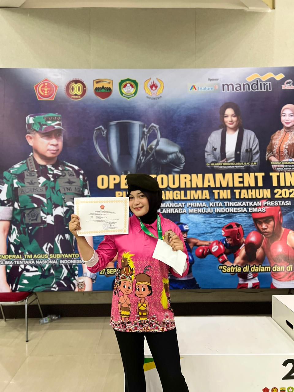 Bripda Jenitiara Harumkan Nama Polda Bengkulu, Raih Juara 3 Tinju Piala Panglima TNI 2025