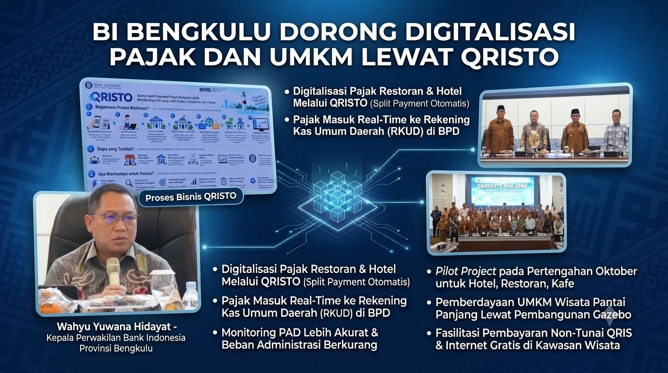 BI Bengkulu Dorong Digitalisasi Pajak Daerah Lewat QRISTO