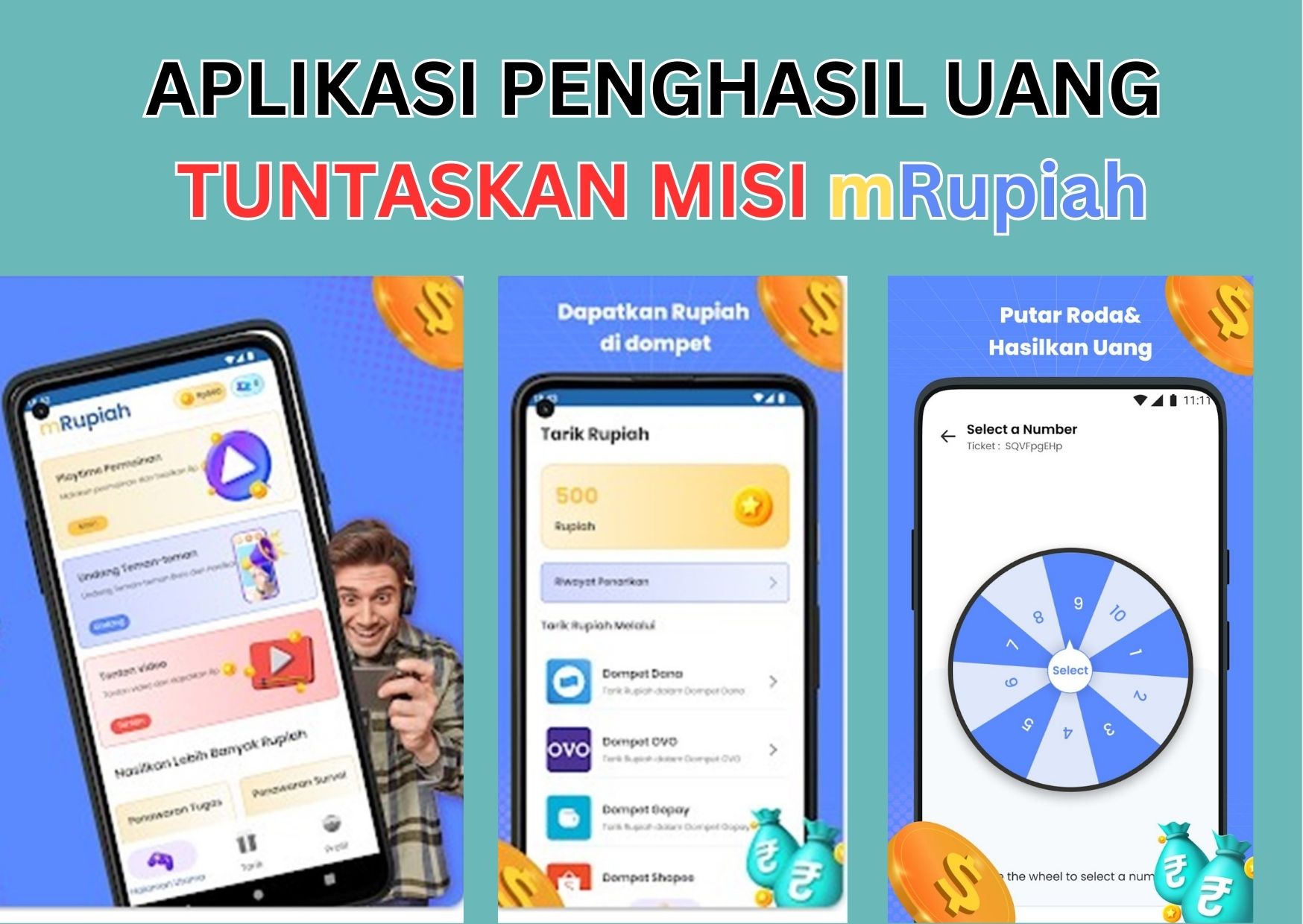 Aplikasi Penghasil Uang mRupiah: Main Game Dapat Uang Rp350.000