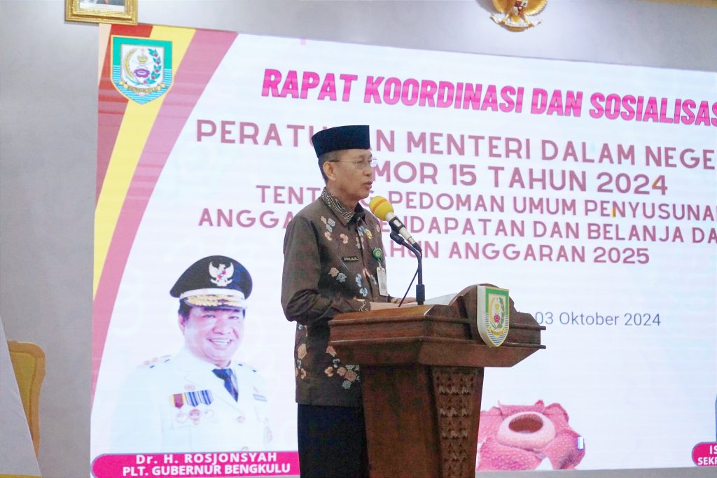 Pemprov Bengkulu Gelar Sosialisasi Permendagri tentang Pedoman Penyusunan APBD 2025