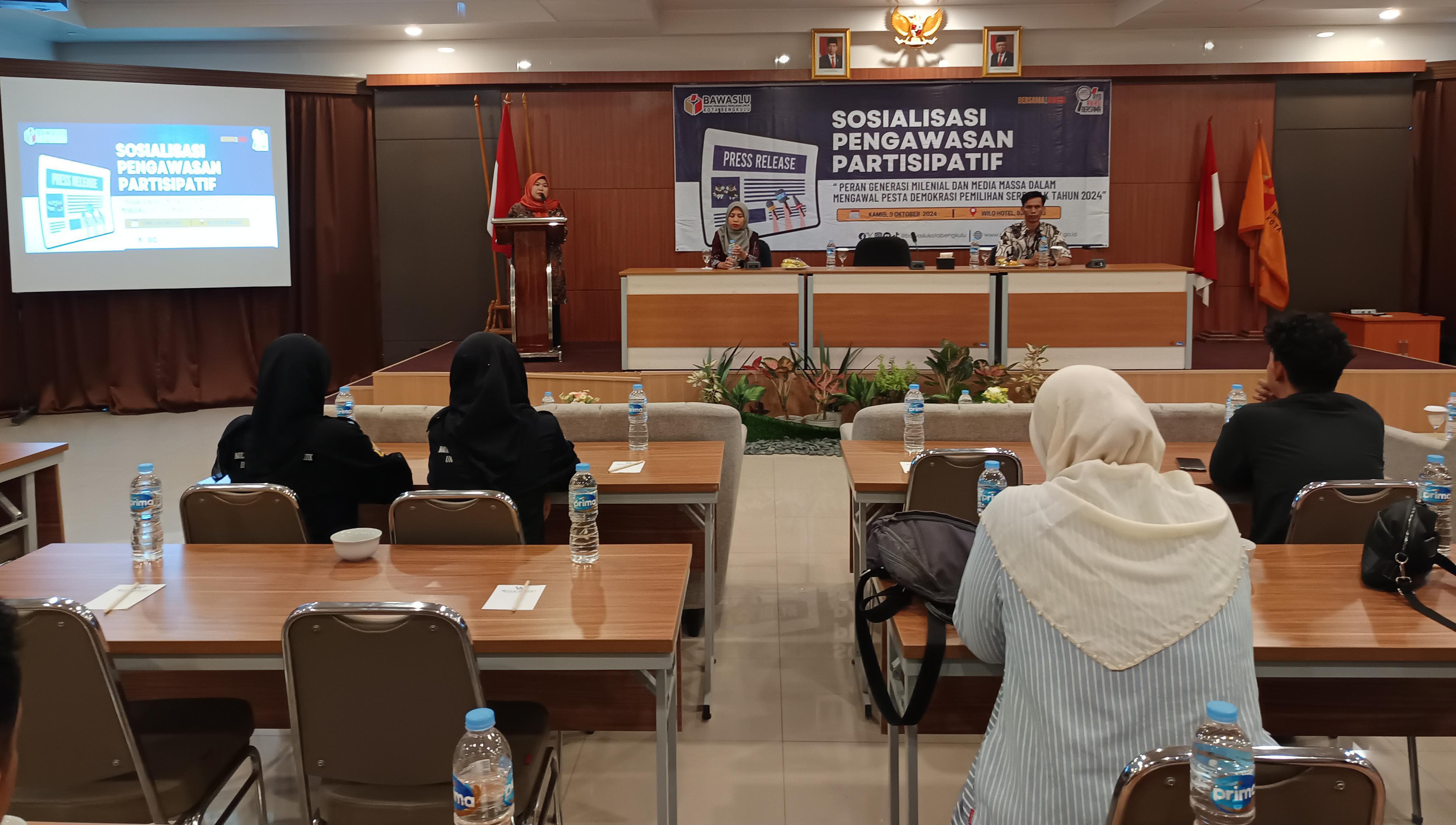 Bawaslu Kota Bengkulu Ajak Media dan Mahasiswa Tingkatkan Pengawasan Partisipatif untuk Pilkada 2024