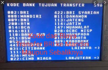 Kode dan Biaya Transfer BRI ke Mandiri Maupun Sebaliknya