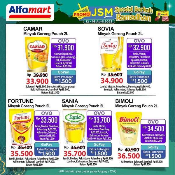 Katalog Promo JSM Alfamart Kamis 13 April 2023, Ada Diskon Minyak Goreng dan Susu