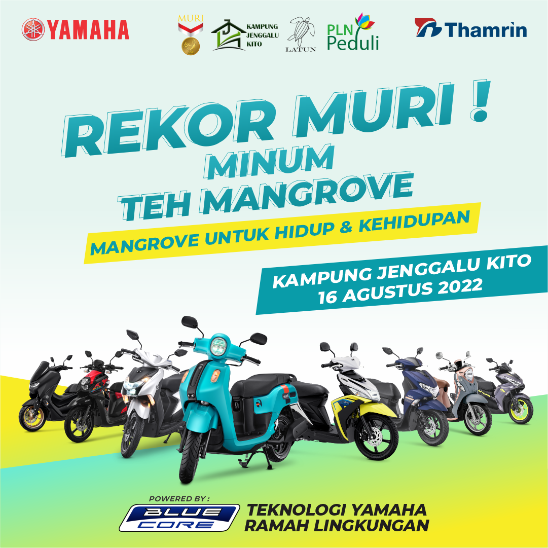 Yamaha Thamrin Ikut Pecahkan Rekor MURI Minum Teh Manggrove Terbanyak