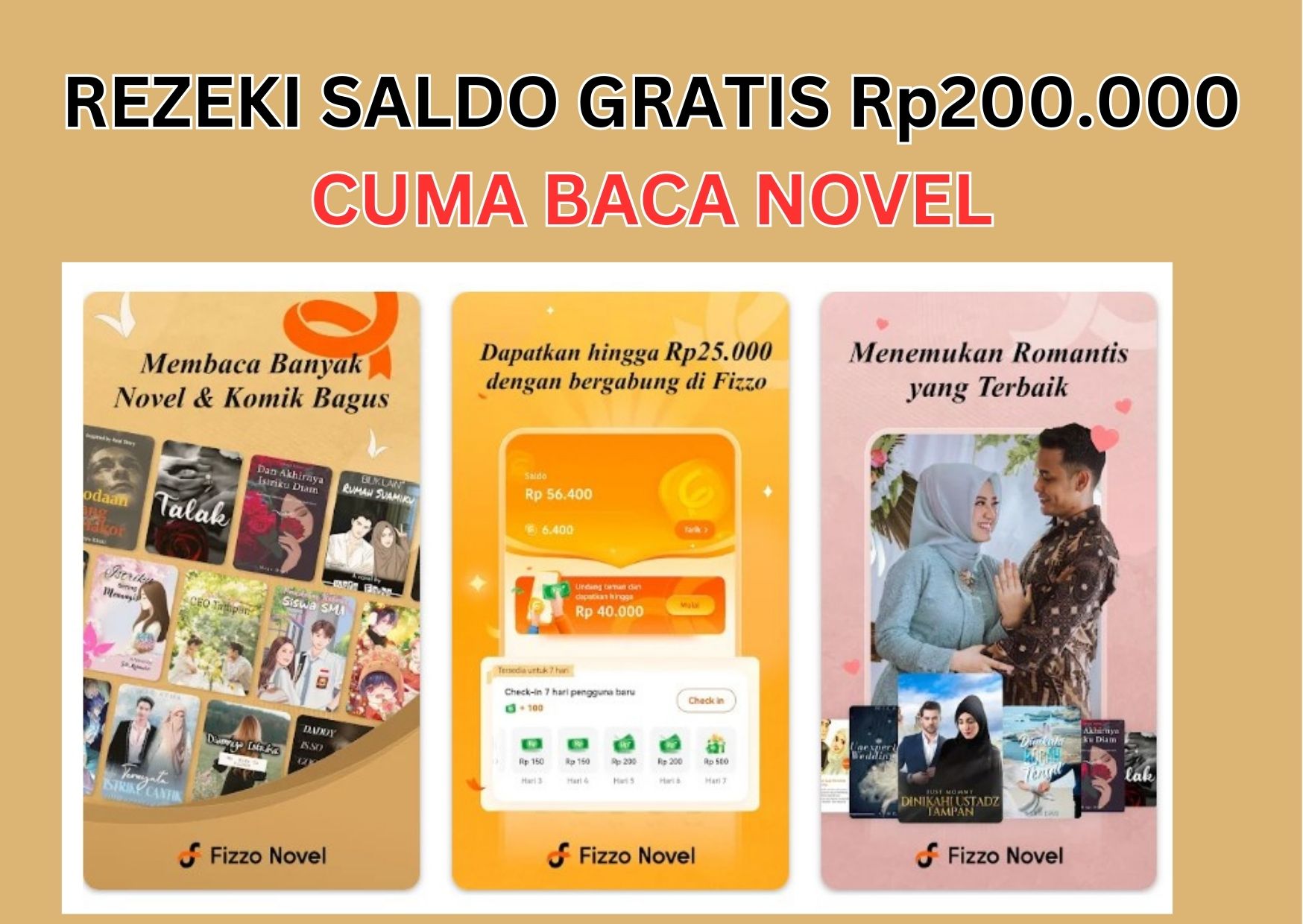 Baca Novel Dapat Rezeki Saldo Gratis Rp200.000, Yuk Cobain!