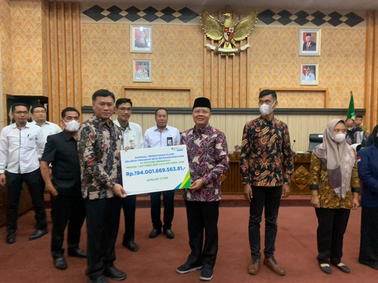 BPJamsostek Bengkulu Serahkan Simbolis Klaim Peserta