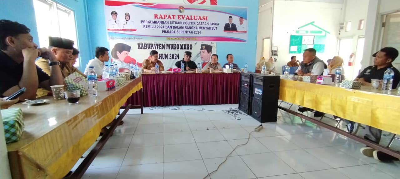 Kesbangpol Mukomuko Gelar Rapat Evaluasi Politik Jelang Pilkada Serentak 2024