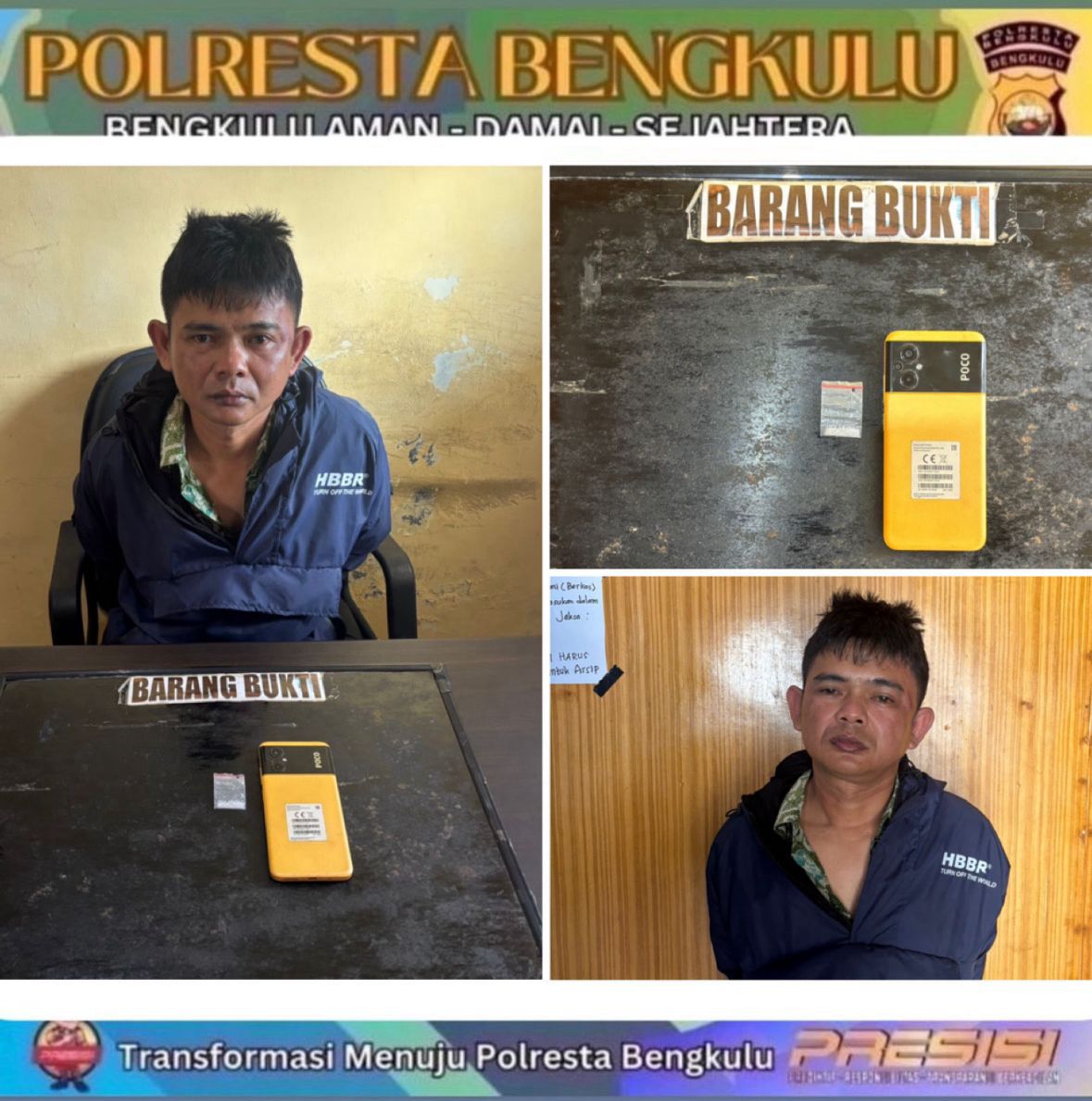 Transaksi Narkoba di Sawah Lebar Terendus Polisi, Warga Betungan Dibekuk dengan Satu Paket Sabu