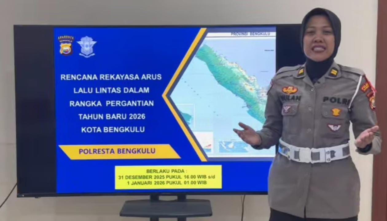 Polresta Bengkulu Terapkan Rekayasa Lalu Lintas Selama Libur Tahun Baru