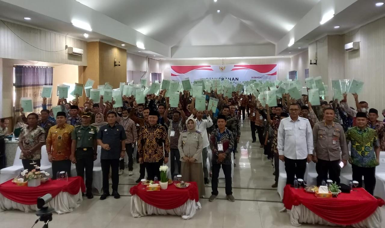 8 Ribu Sertifikat Tanah Dibagikan ke Masyarakat Bengkulu Melalui Program PTSL