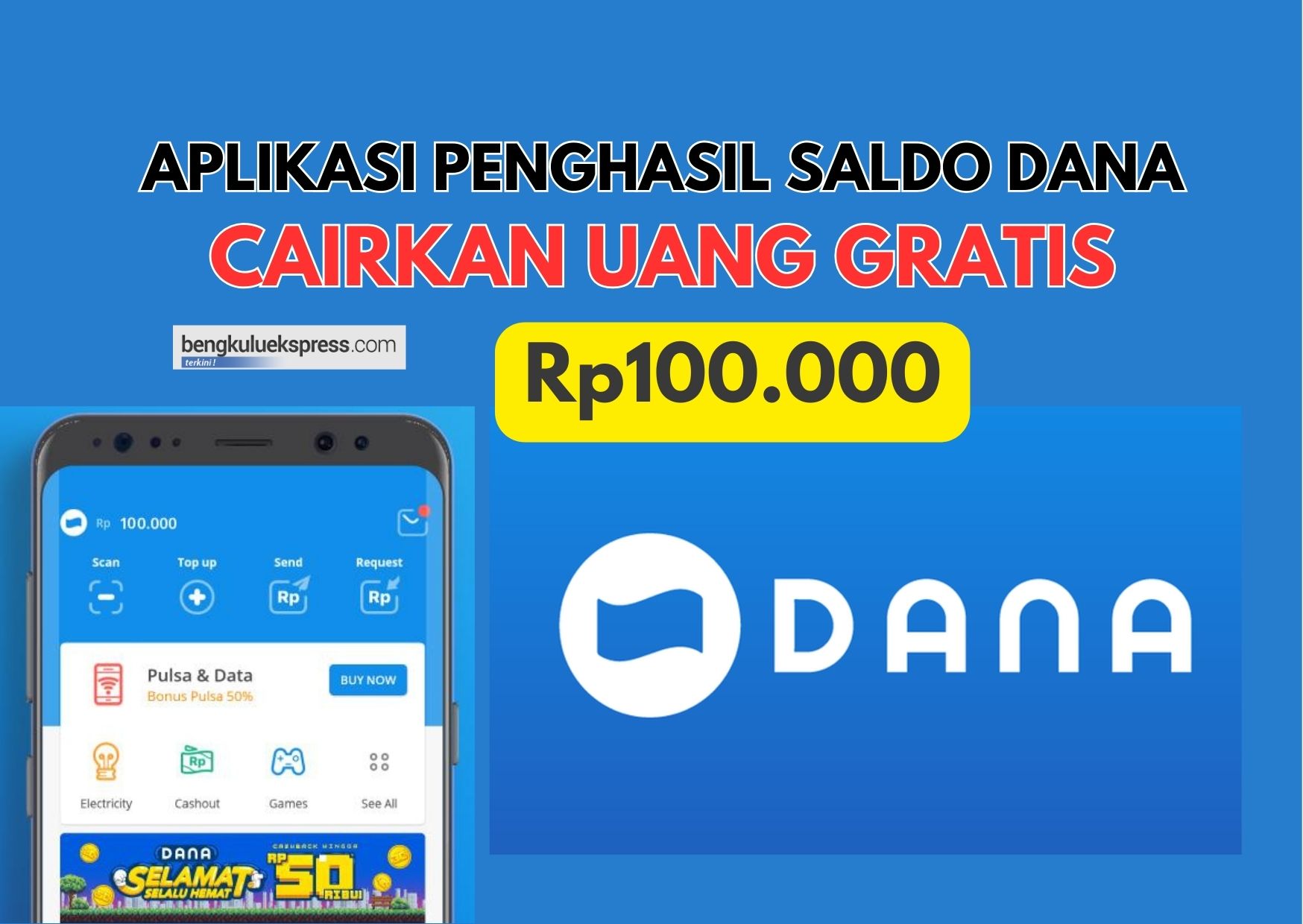 Cairkan Uang Gratis Rp100.000 Langsung ke E-Wallet, Selesaikan Misi di Aplikasi Penghasil Saldo DANA ini 