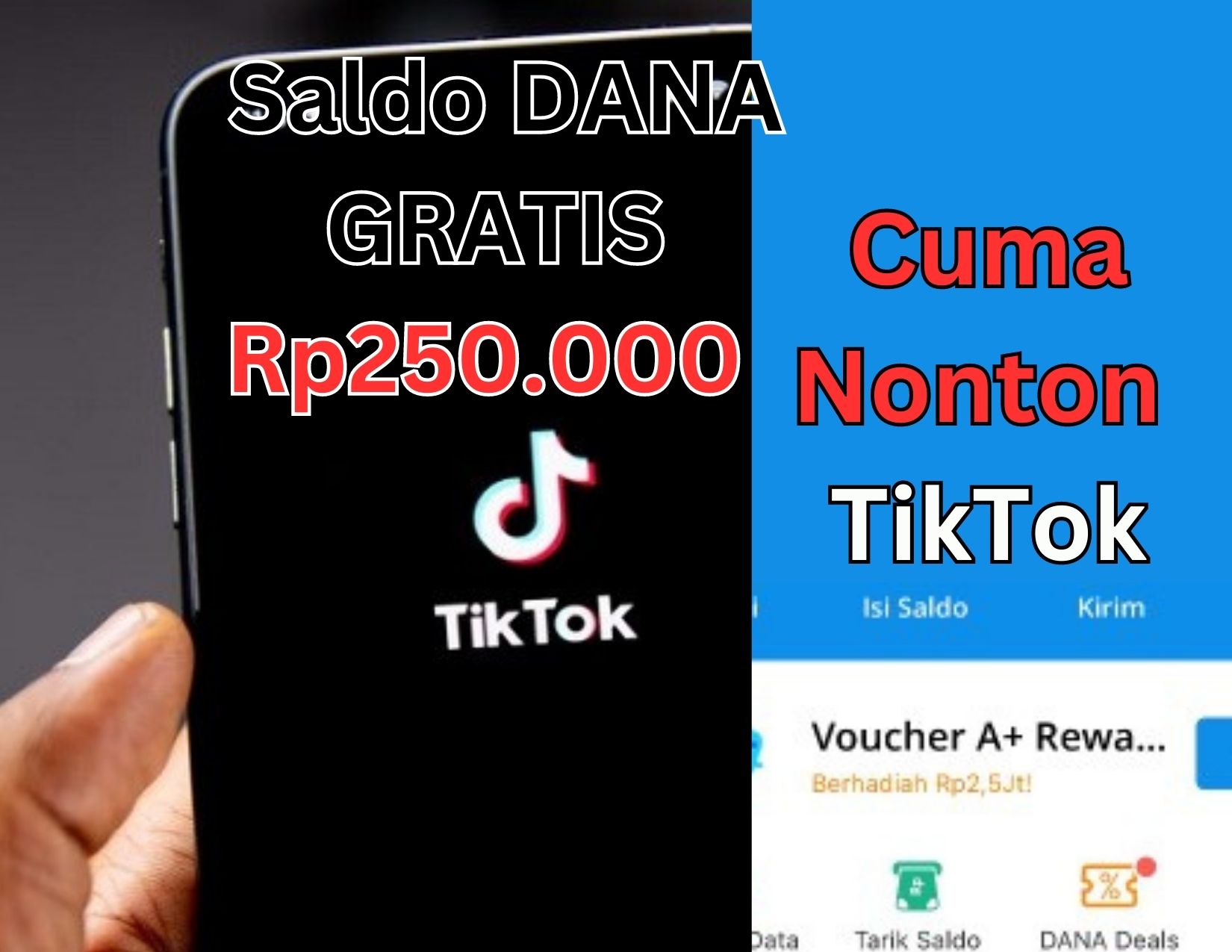 Modal Nonton TikTok Dapat Saldo DANA Gratis Rp350.000 Langsung Cair! 