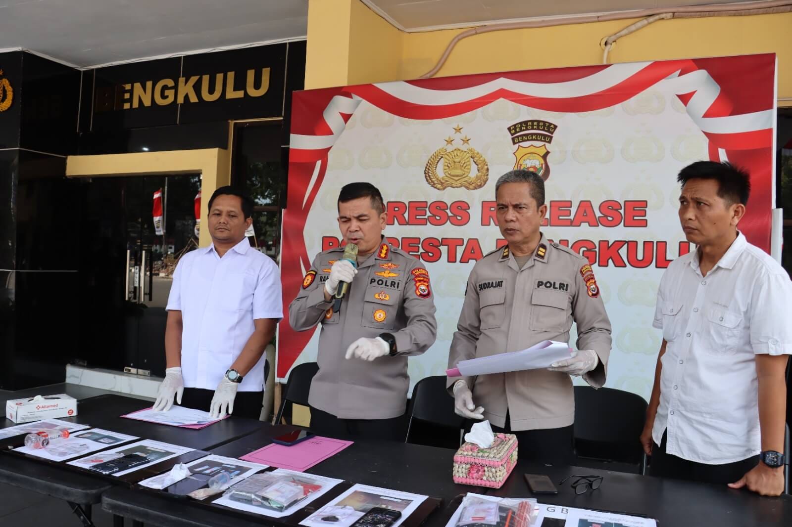 Polresta Bengkulu Ungkap 8 Kasus Narkoba, 9 Tersangka Diamankan