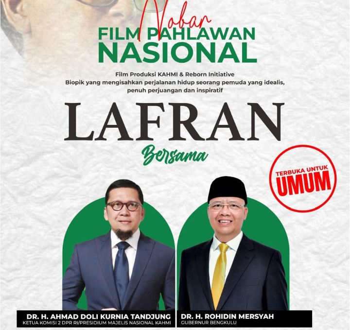 Nobar Gratis Film Pahlawan Nasional, Pemprov Bengkulu Siapkan 2.000 Tiket Gratis!