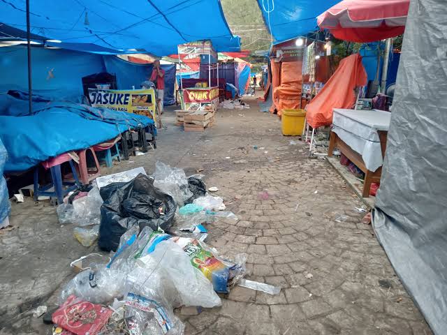 Sampah Berserakan di Lokasi Bazar Muharram, DLH Turunkan Petugas Harian