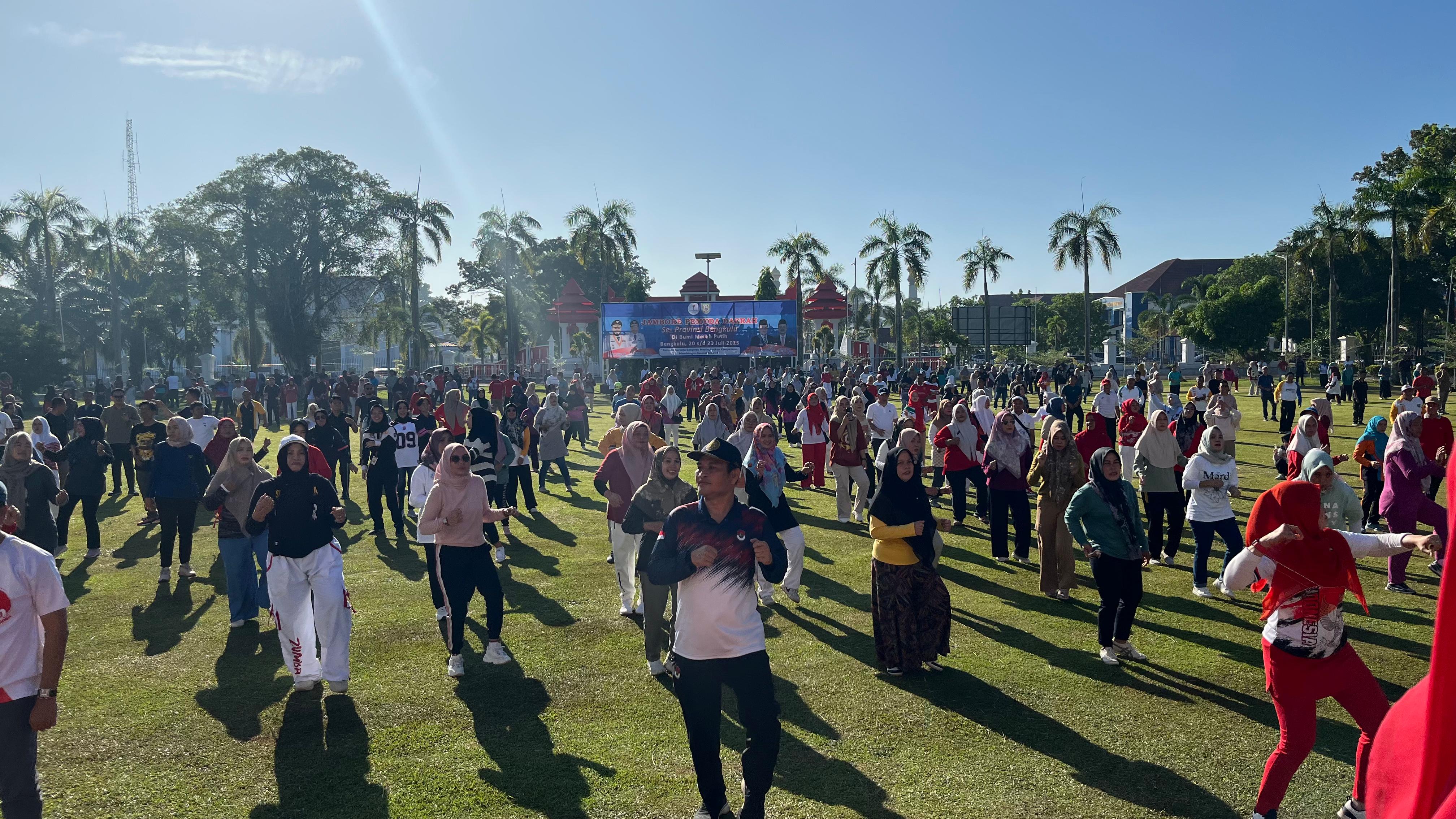 Pemprov Bengkulu Terapkan Gaya Hidup Sehat Lewat Senam dan Aksi Donor Darah