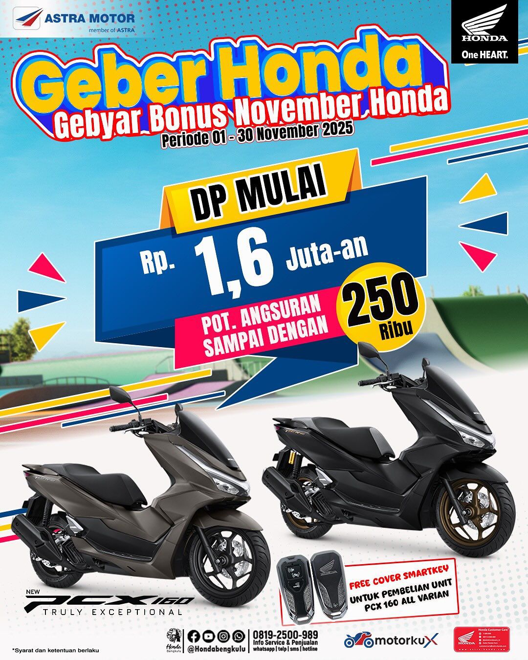 Geber Honda: November Penuh Bonus Untuk Pembelian Motor Honda